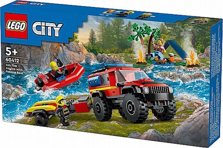 לגו סיטי - כבאית 4X4 עם סירת הצלה 60412