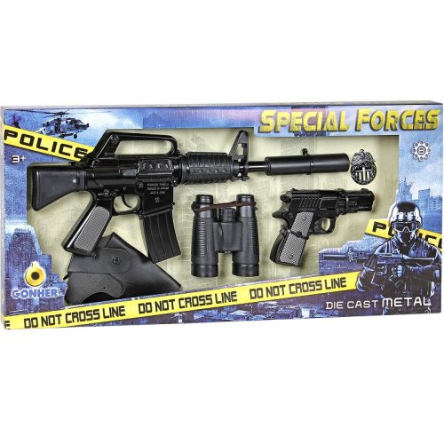 רובה צעצוע פיקות 8 M16 הכוחות המיוחדים +משקפת + אקדח ונרתיק